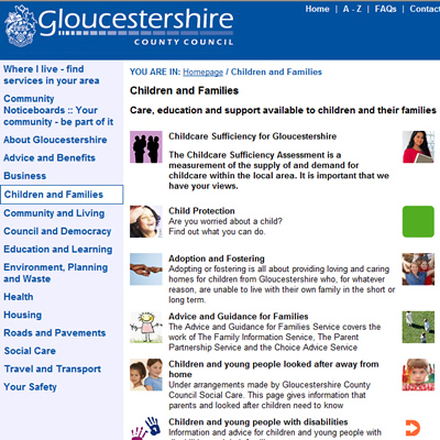Gloucester county council website