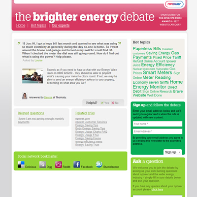 nPower brighter energy debate